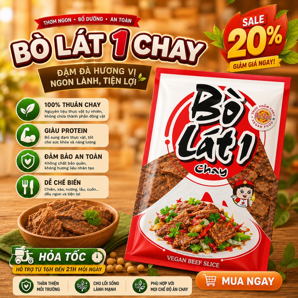 Bò Lát 1 Chay 100g _ Thực Phẩm Chay Cao Cấp_ BT Mart_99