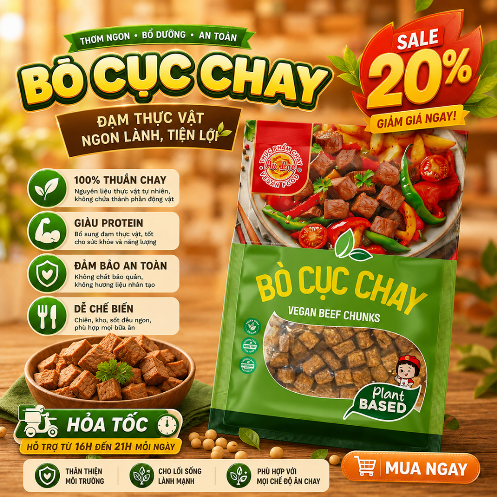 Bò Cục Chay 100g _ Thực Phẩm Chay Cao Cấp_ BT Mart_99