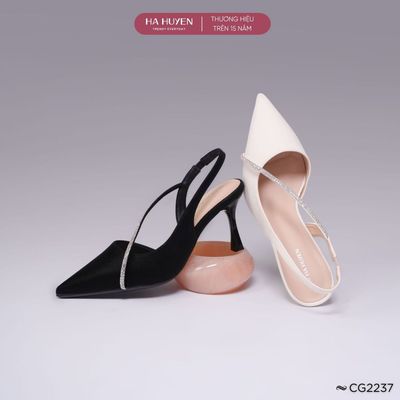 Giày cao gót nữ HÀ HUYỀN quai đá quấn sang chảnh đi tiệc gót nhọn 7cm - CG2237