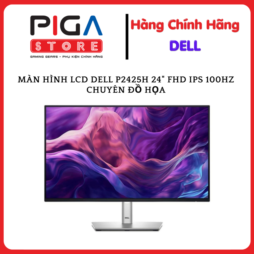 MÀN HÌNH LCD DELL P2425H 24" FHD IPS 100Hz CHUYÊN ĐỒ HỌA