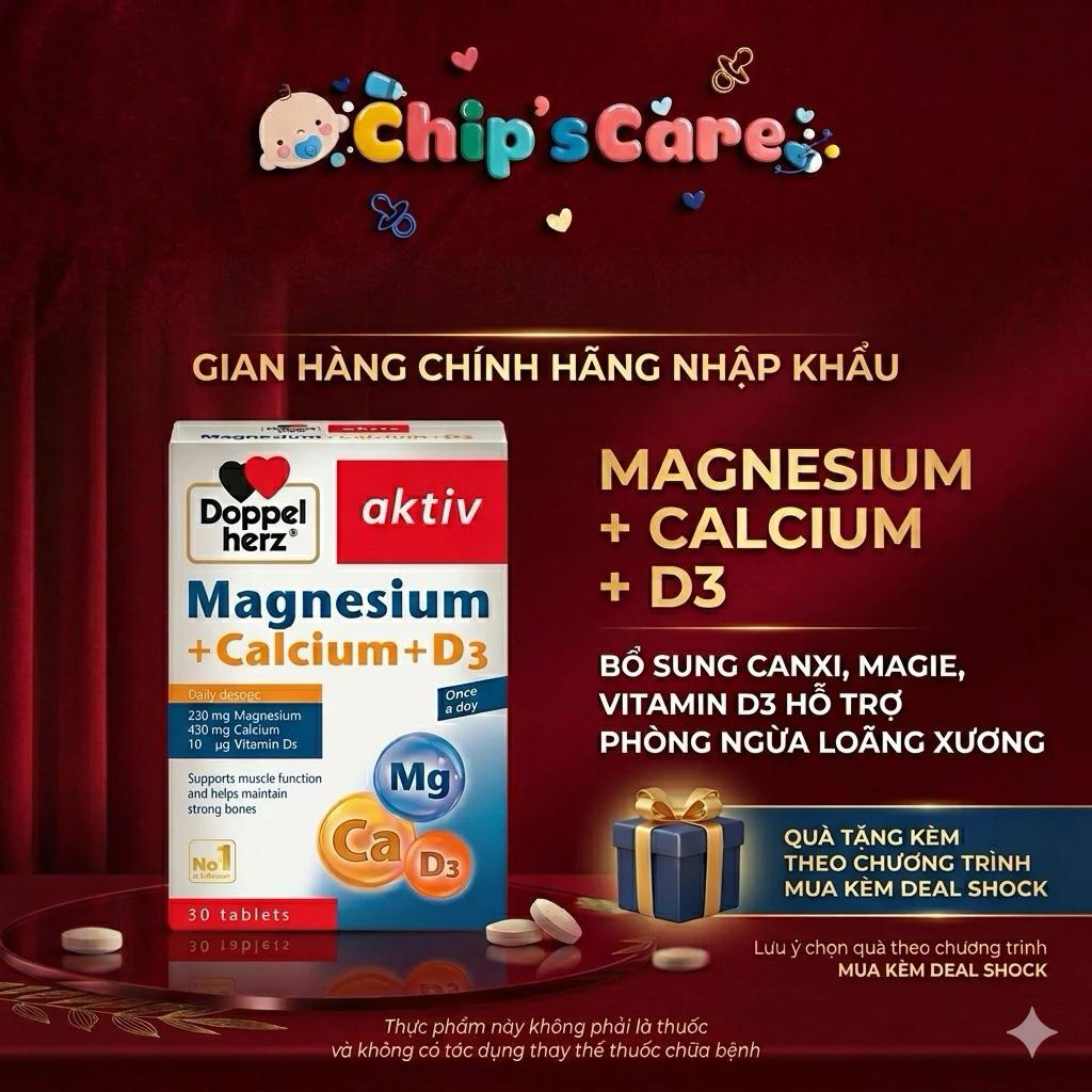 Canxi Doppelherz hoặc canxi Osteo Advance Canxi Natures Aid tích hợp Magie, kẽm, D3