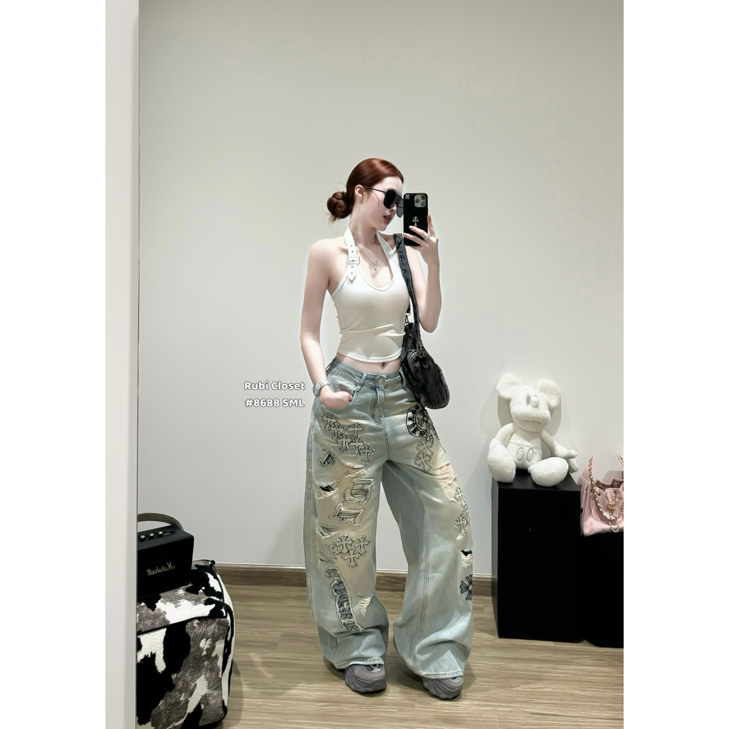 ▫️Rubi GZ #8688  QUẦN RÁCH CHROME