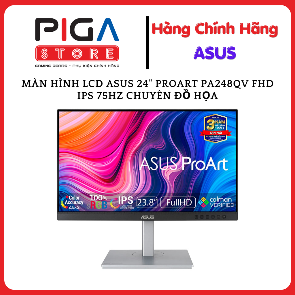 MÀN HÌNH LCD ASUS 24" ProArt PA248QV FHD IPS 75HZ CHUYÊN ĐỒ HỌA