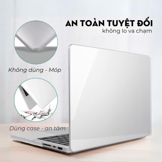 Ốp MacBook Trong Suốt Air M1 M2 M3 M4 M5 Neo, Pro 13 14 16 Inch - Case Nhựa Mềm, Chống Xước Thẩm Mỹ Cao