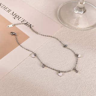 Lắc Chân Titan Nữ Trái Tim Nhỏ Tua Rua Không Đen TT 1625