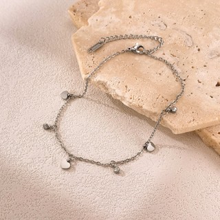 Lắc Chân Titan Nữ Trái Tim Nhỏ Tua Rua Không Đen TT 1625