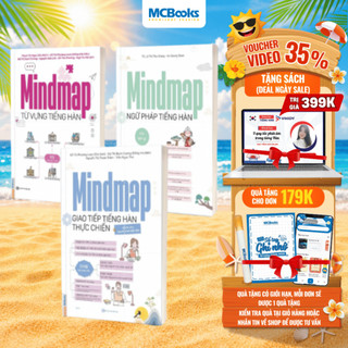 Sách - Combo 3 cuốn mindmap tiếng Hàn - Từ vựng, Ngữ pháp, Giao Tiếp