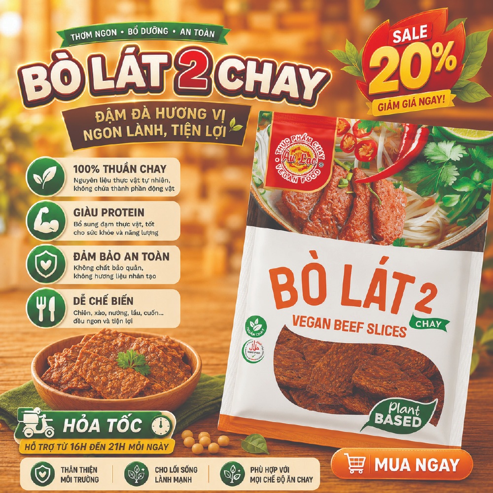 Bò Lát 2 Chay 100g _ Thực Phẩm Chay Cao Cấp_ BT Mart_99