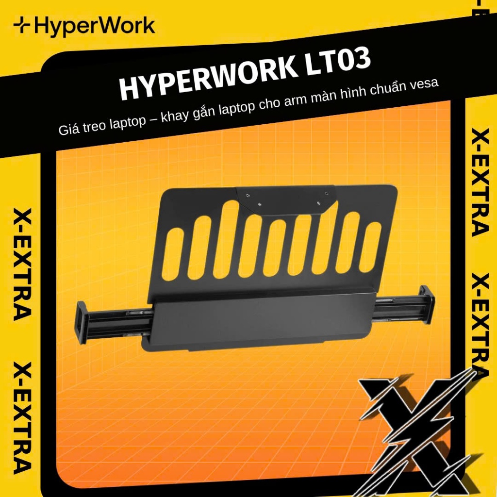 Giá treo laptop HyperWork LT03 - Phụ kiện gắn treo laptop vào arm màn hình