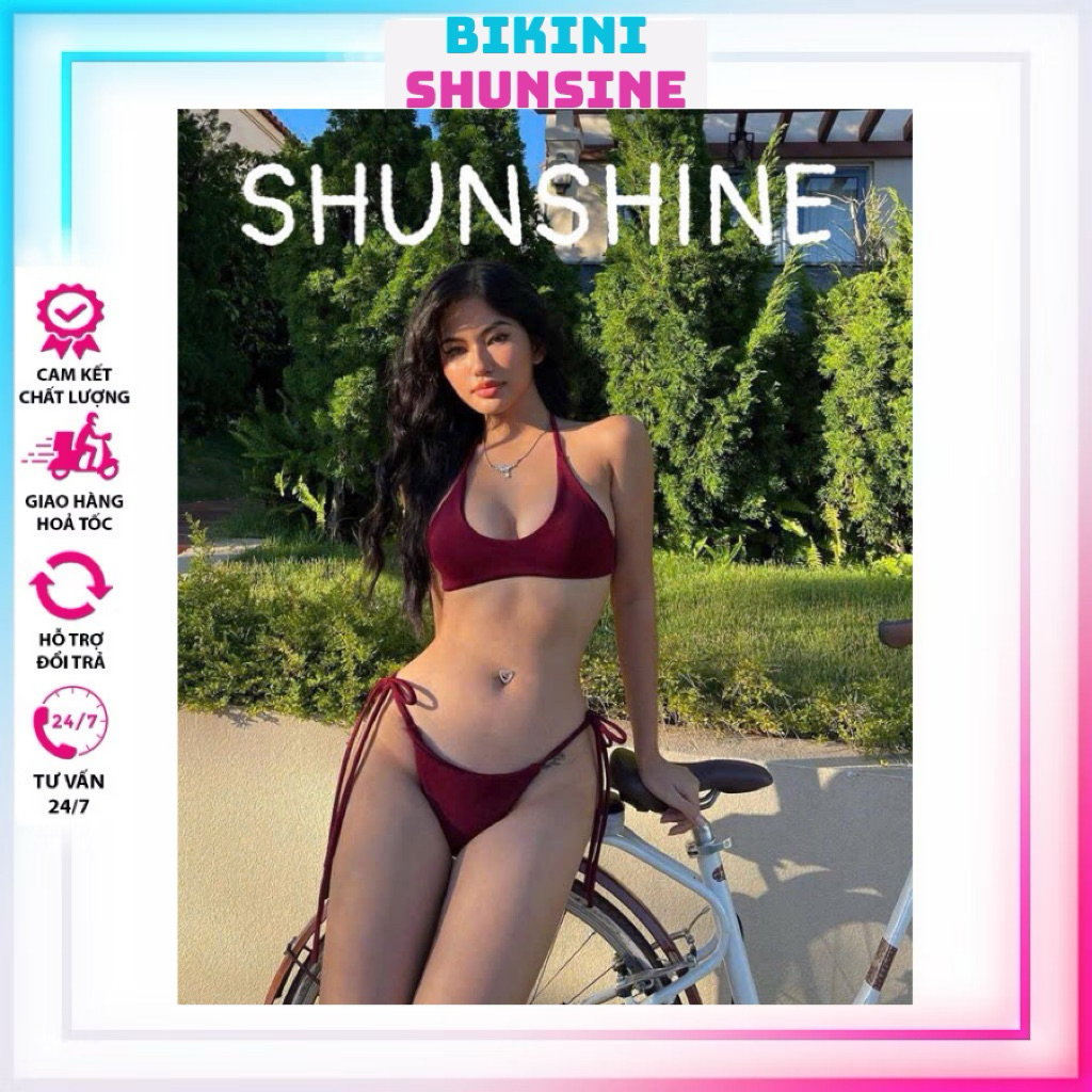 Bikini áo tắm đồ bơi 2 mảnh quần lọt nhỏ full Màu tôn da ( sẵn hcm -SHUNSHINưuaÁn