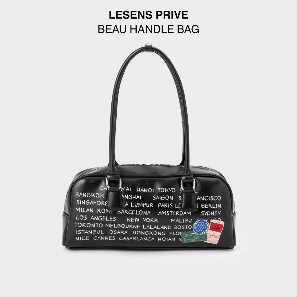 Túi Xách Da Sensse / Lesens Khoá Kéo Kim Loại Unisex Đeo Vai Cầm Tay / Beau Handle Bag