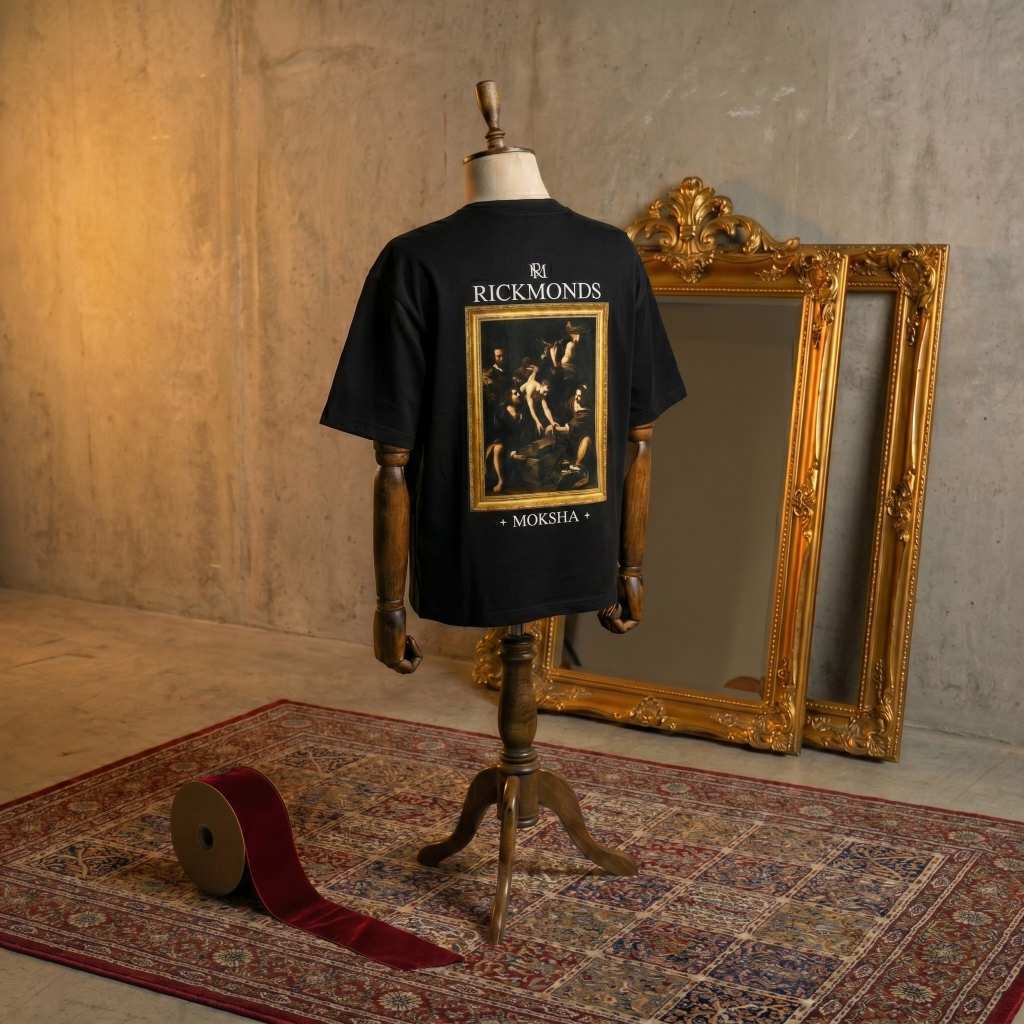 Áo thun Rickmonds MOKSHA in tranh cổ điển cao cấp unisex - Cotton 250GSM dày mịn luxury streetwear