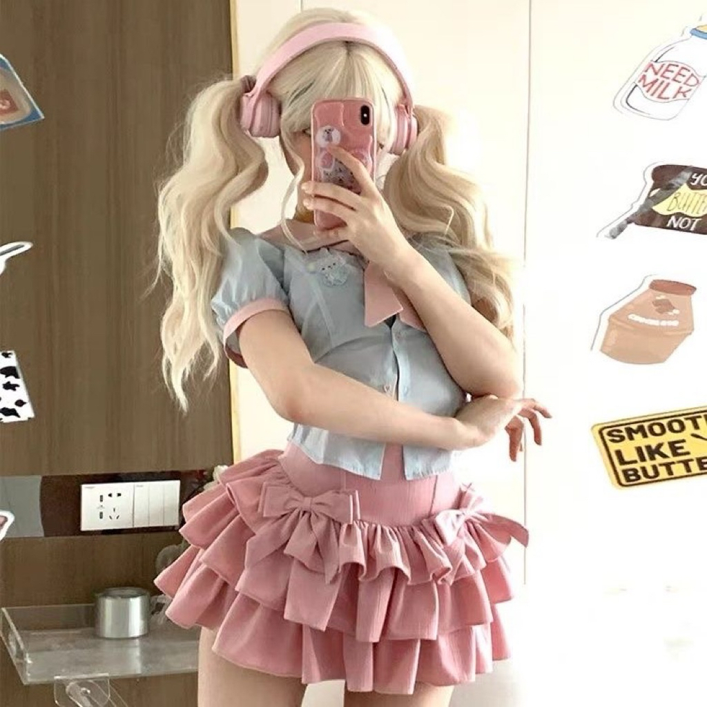 sẵn-Set Váy công chúa vintage tiểu thư nữ tính, đầm phong cách Lolita đi chơi dự tiệc chụp ảnh hot t