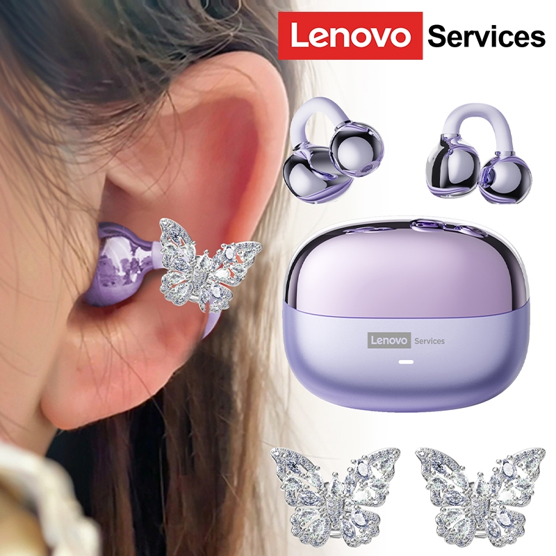 [Kèm khuyên tai] Lenovo LE302 Tai nghe Bluetooth kẹp tai không đau thời trang pin trâu
