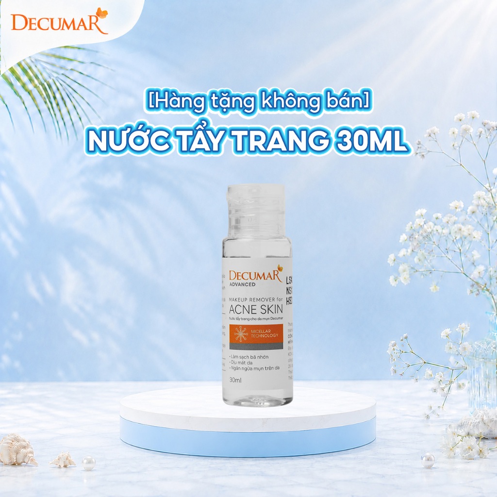 [Hàng tặng không bán] Nước tẩy trang cho da mụn Decumar Mini size 30ml - HN0537