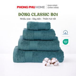 Khăn Tay UB10 PHONG PHÚ HOME CLASSIC, cotton nhập Mỹ, thấm hút hiệu quả, nhanh khô, dùng tắm gội, gym, spa, skincare