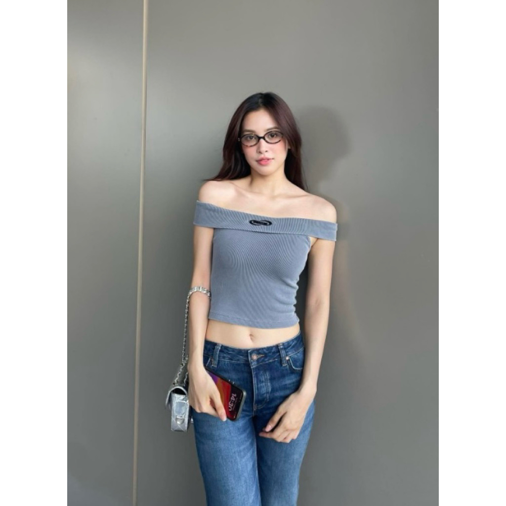 [Thanh lý] Áo thun dệt kim trễ vai DEXUS (ảnh thật_Đọc kỹ mô tả)