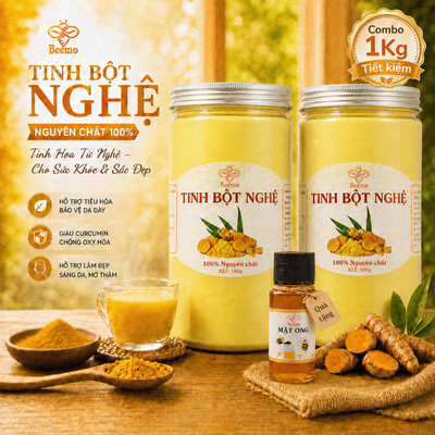 Tinh bột nghệ nguyên chất Beemo - Combo Siêu Tiết Kiệm