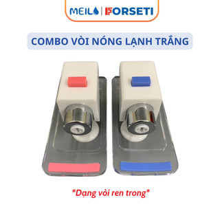 Combo Vòi Nóng Lạnh Forseti Màu Trắng Ren Trong Có Nút Bấm Anh Toàn Dùng Cho Các Máy Lọc Nước Nóng Lạnh KangarooKorihome