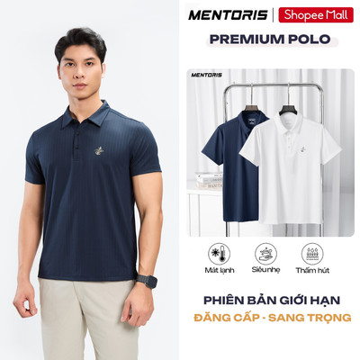 Áo Polo Nam MENTORIS Cao Cấp, Vải Dệt Texture Chìm, Form Suông Nhẹ, Phong Cách Lịch Lãm MCPS26S020
