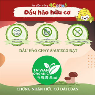 Dầu hào hữu cơ SauceCo ngọt thơm từ nấm (dầu hào chay hữu cơ) - Cho bé từ 12 tháng