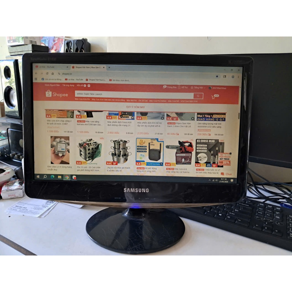 Màn hình máy tính samsung 19,3 inch - Model: B1930N  - đã qua sử dụng - (bị nám màn) bán thanh lý