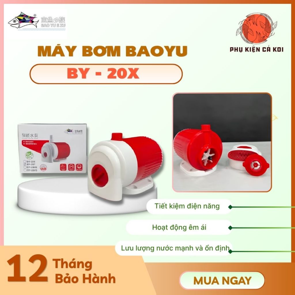 Máy Bơm Hồ Cá Baoyu BY 201 / 202 / 203 / 204 / 205 / 206 / 207 – Máy Bơm Bể Cá, Hồ Koi Chạy Êm Tiết 
