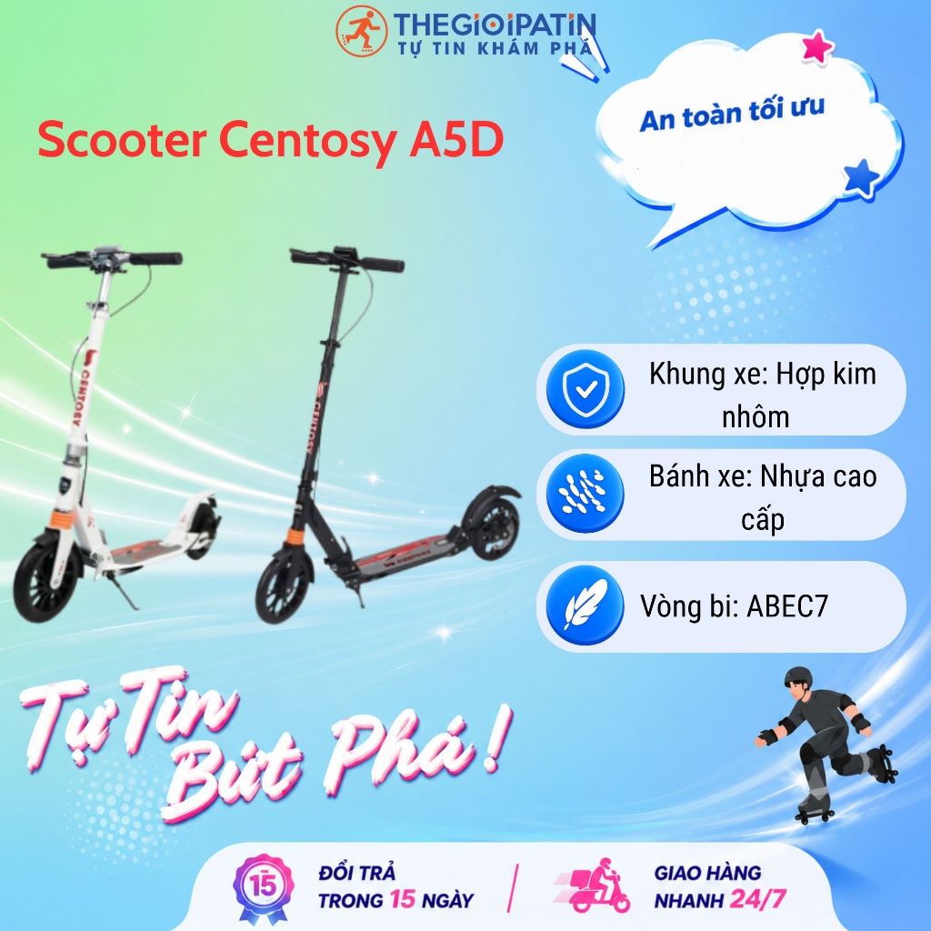 Xe Trượt 2 bánh Scooter A5D cho người lớn. [Shop Khuyến Mại]