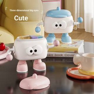 Hộp đựng tăm bông đa năng hình Robot siêu cute