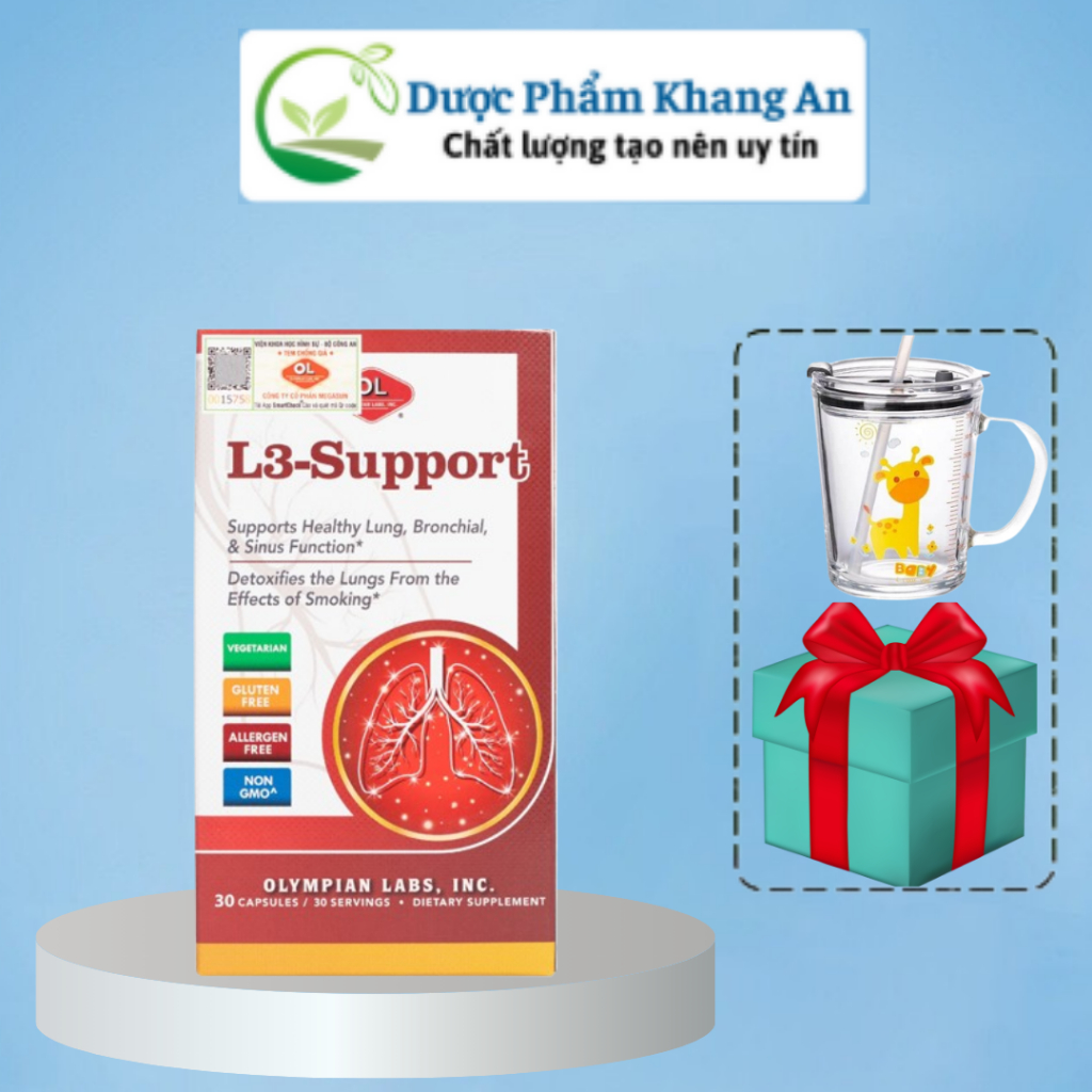 Olympian labs L3 Support - Viên Uống Hỗ Trợ Chức Năng Phổi, Phế Quản Và Xoang - Hộp 30 Viên