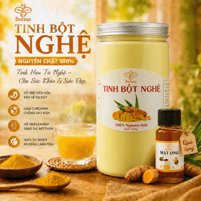 Tinh Bột Nghệ Nguyên Chất Beemo – Tinh Bột Nghệ Dễ Uống, Đẹp Da, Tốt Cho Sức Khỏe