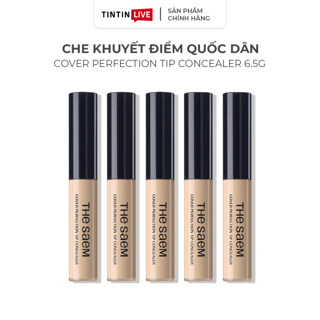 [THE SAEM] Kem che khuyết điểm Cover Perfection Tip Concealer độ che phủ cao (6.5g) - TinTin Live | BigBuy360 - bigbuy360.vn