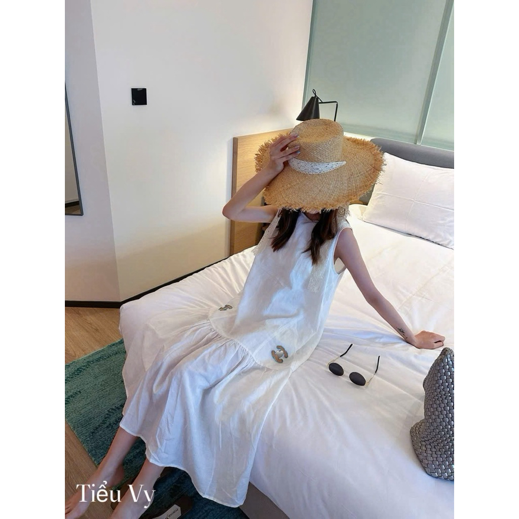 Đầm ba lỗ cn suông đuôi cá