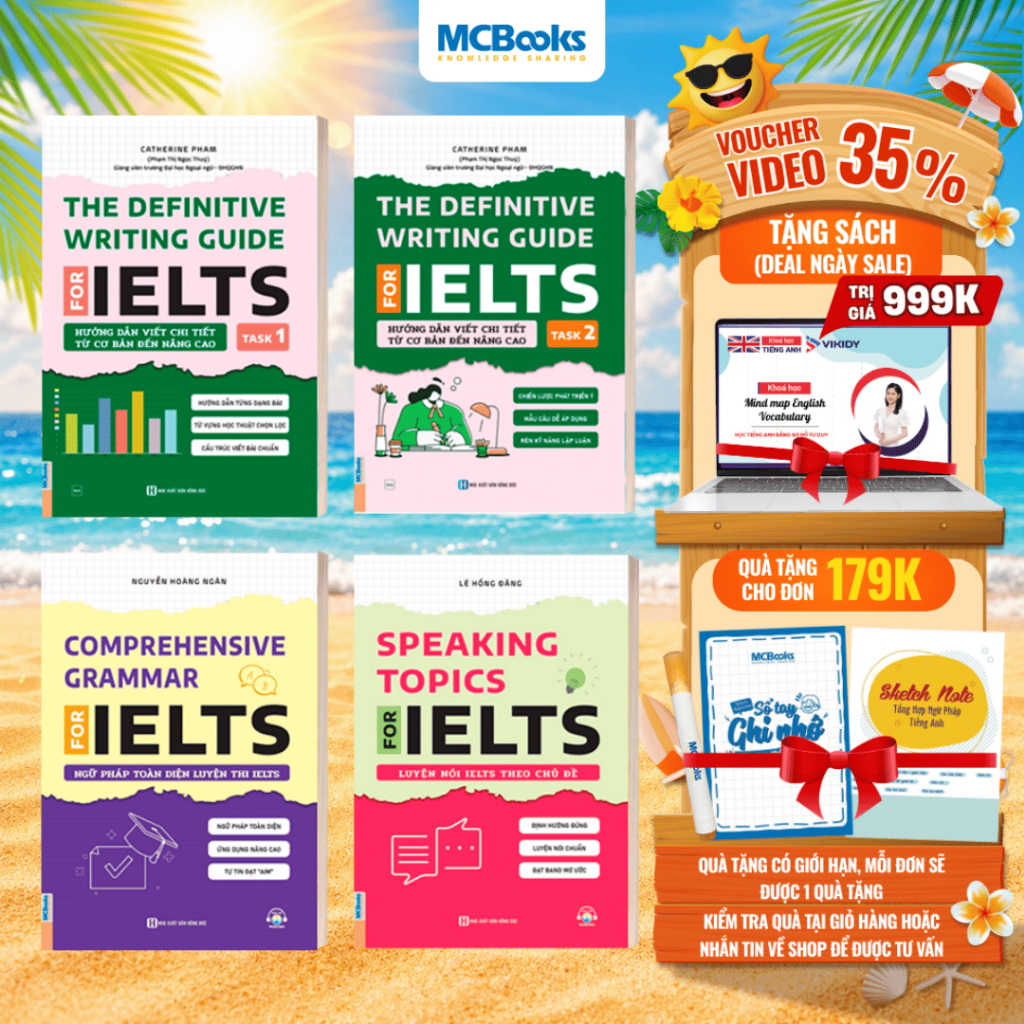 Sách -Ôn luyện IELTS- Comprehensive Grammar IELTS, Speaking Topics IELTS và The Definitive Writing G