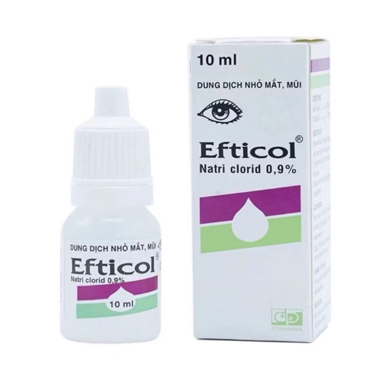 ✅[chính hãng]Dung dịch nhỏ mắt/mũi Effticol NaCl 0.9%(combo 10chai, lọ, 1 lọ 10ml)