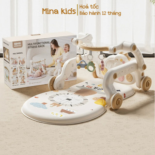 Thảm Nhạc Cho Bé 5in1, 4in1 3in1 kèm Xe Tập Đi Tích Hợp Bàn xếp hình, Xe Chòi Chân, Piano Phát Nhạc đèn Cho Bé Sơ Sinh