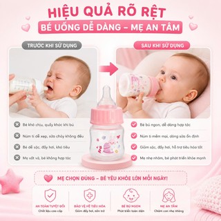 Bình sữa BuBu 60ml núm mềm chống sặc sữa,đầy hơi. Bình sữa mini cho bé tập bú bình Tgkids