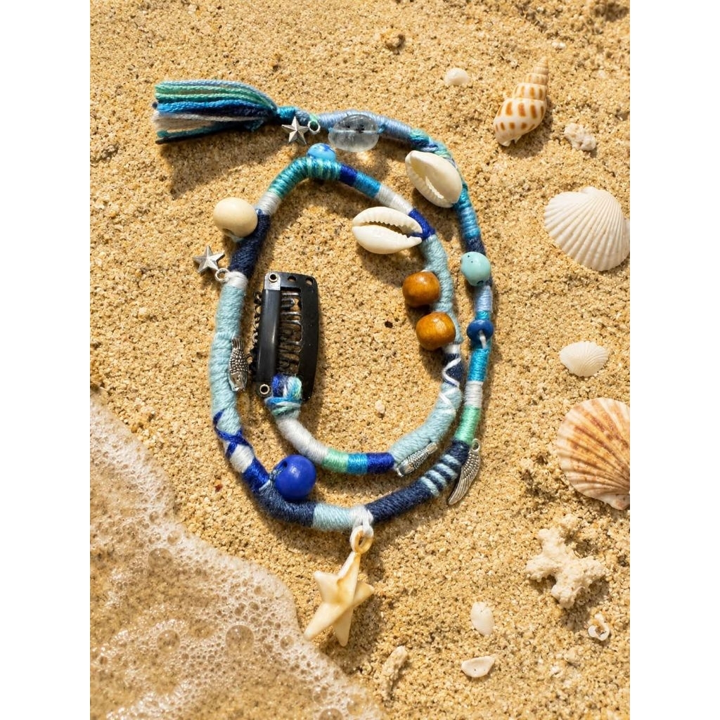 Hairwrap phím kẹp xanh đi biển