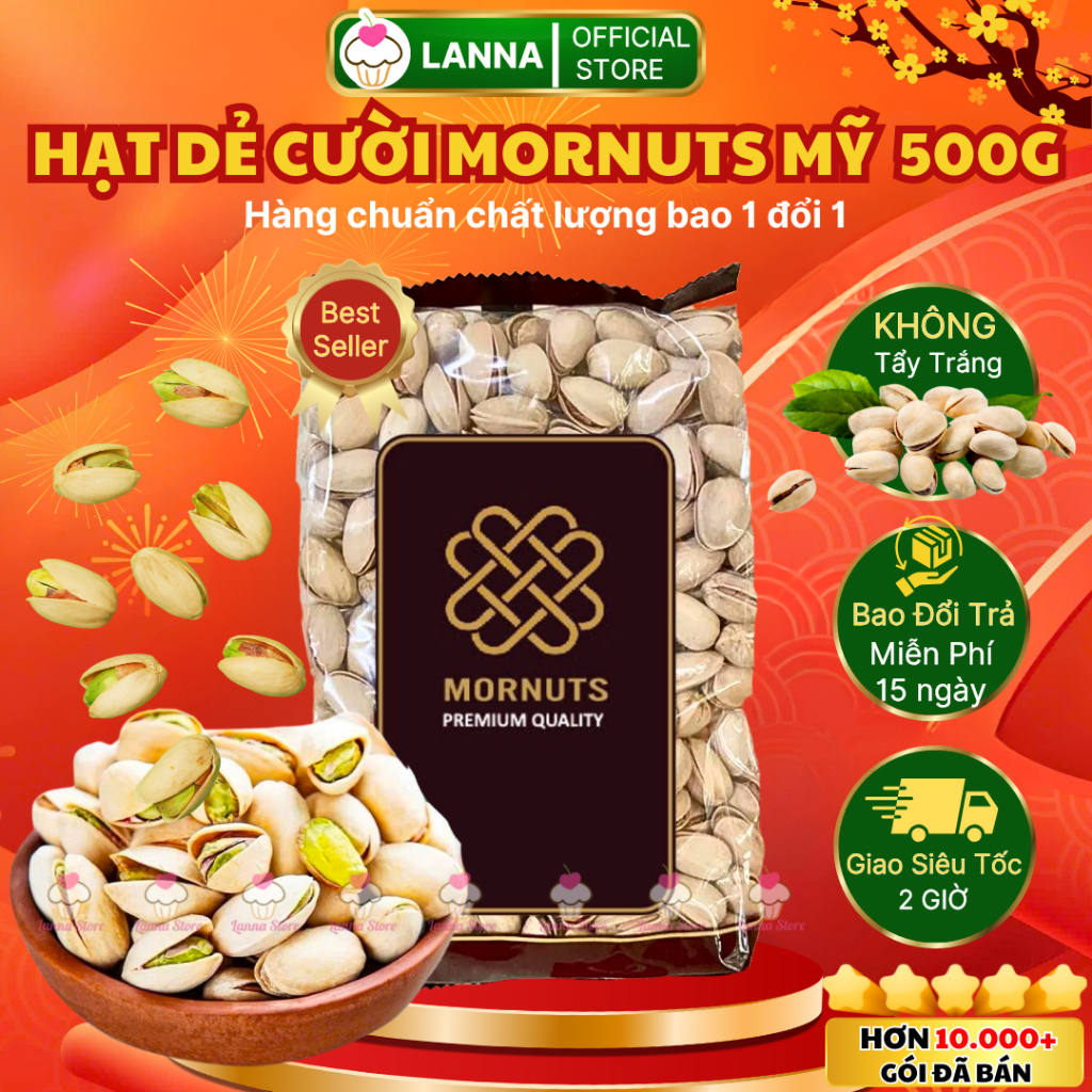 【CHUẨN CHẤT LƯỢNG】Hạt Dẻ Cười Mỹ Mornuts Chuẩn Nhập 100% Hàng Ngon Loại 1 KHÔNG TẨY (500g)