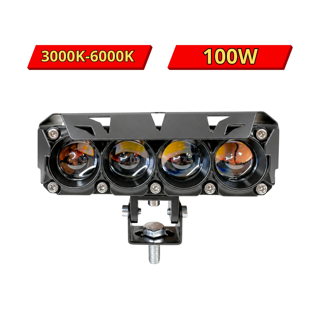 Trợ Sáng LED Cao Cấp 4 Bi Cầu M40 PRO ZEDLIGHT - Ánh Sáng Nét Căng, Lắp Xe Tải, Oto, Xe Máy, Chống N