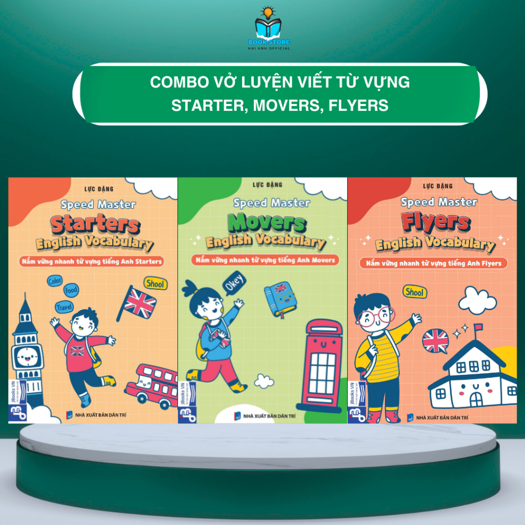 Sách - Trọn bộ 3 cuốn Words Review Tập viết ghi nhớ từ vựng cho chương trình Cambridge Starter Mover