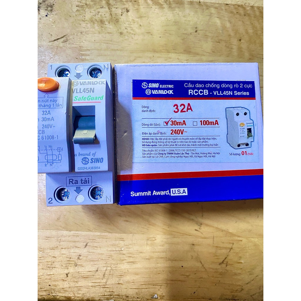 Cb chống giật 32A Sino