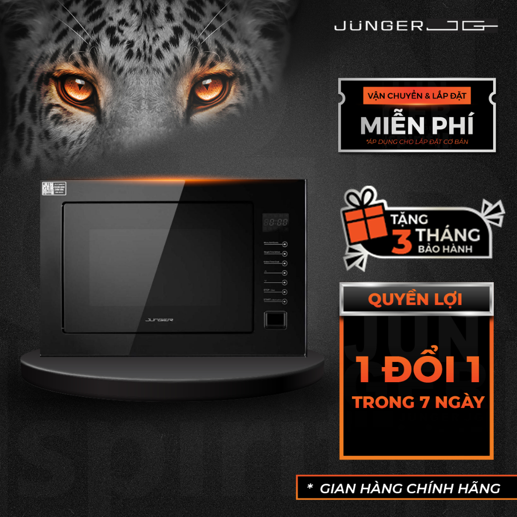 [RẺ VÔ ĐỊCH] Lò Vi Sóng Có Nướng 2 In 1 JUNGER JG TK-90 Khoang rộng 25L 1000W 8 Chế Độ, Bảo Hành 24 