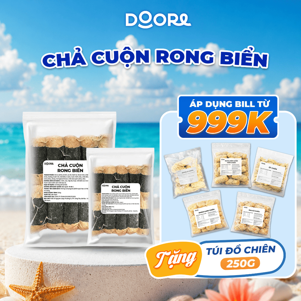 (Chỉ Hỏa Tốc) Chả Cá Rong Biển Hàn Quốc 500g (10 Que) – Odeng Thơm Vị Biển Chuẩn Vị