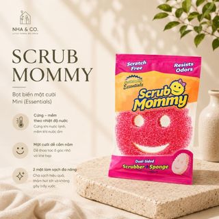 [Mini]Scrub Mommy Essentials Thon Gọn, Miếng Bọt Biển Rửa Chén Lau Chùi Đa Năng, Miếng Xốp Rửa Bát