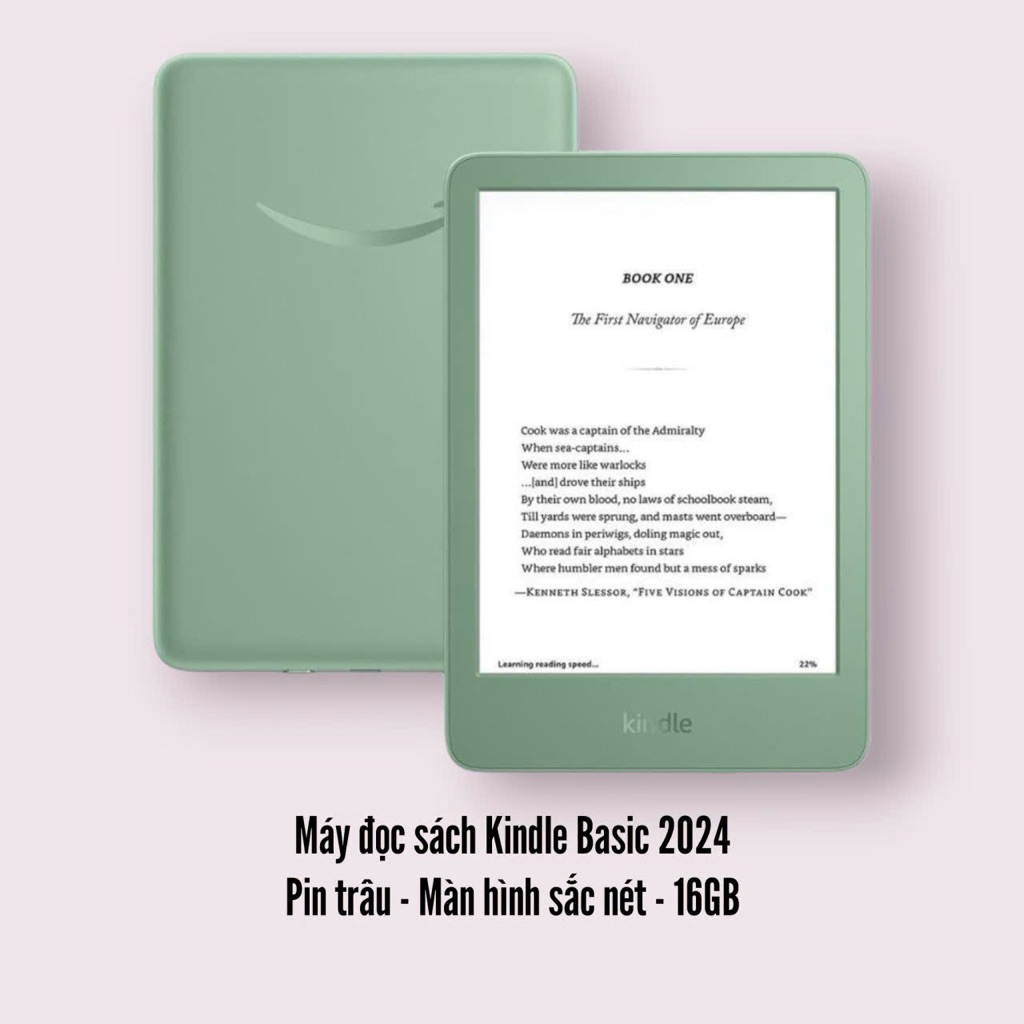 |Hoả tốc HCM| Máy đọc sách Kindle Basic 2024 tặng ốp lưng