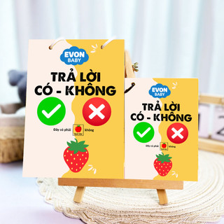 [EVON] Bộ Thẻ Dạy Bé Tập Nói - Giúp Bé Tập Nói Sớm Montessori - Học liệu tư duy câu hỏi có/không