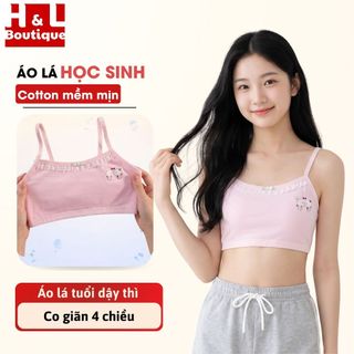Áo Lá Cho Bé Gái Không Mút  - Áo Lót Nữ Học Sinh Cotton Họa Tiết Dễ Thương HL BOUTIQUE B538