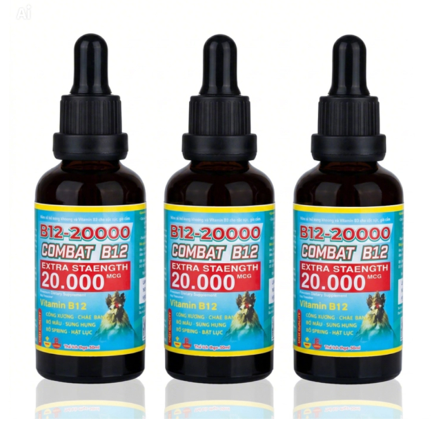 [Mẫu mới] Vitamin B12 20.000 dành cho thú cưng, cho gà đá, gà chọi, gà chiến.