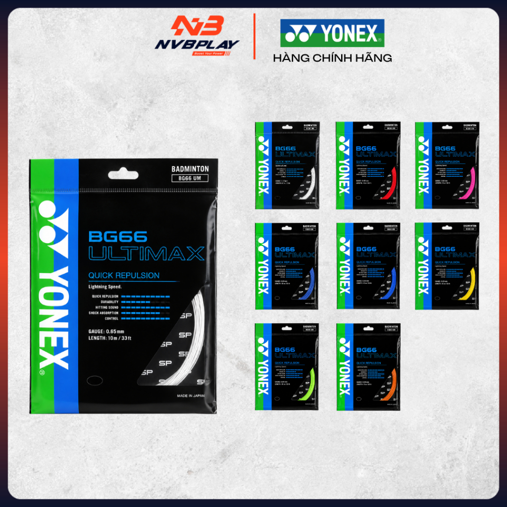 Cước Căng Vợt Cầu Lông Yonex BG66 Ultimax ( Cước trợ lực ) - BG66UM - Hàng Chính Hãng